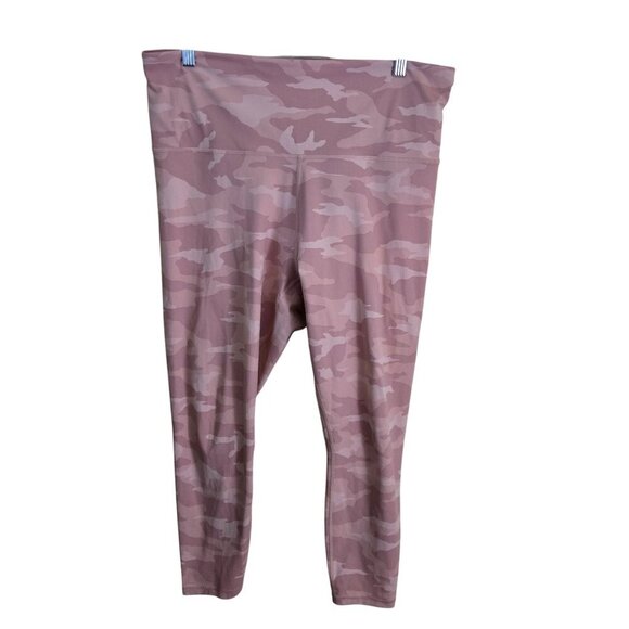 Athleta Elation 7/8 Tights Leggings Pink Camo Plussize Size 1X - Picture 2 of 10
